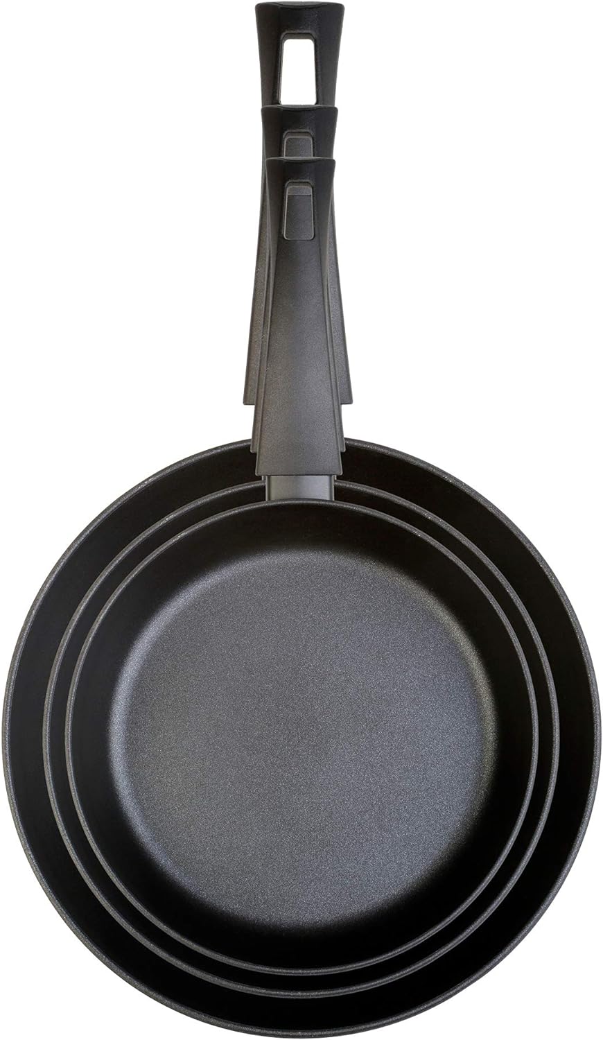 WECOOK Ecogreen Set mit 3 Pfannen 18-20-24 cm Aluminium, Induktion, umweltfreundliche Antihaftbeschi