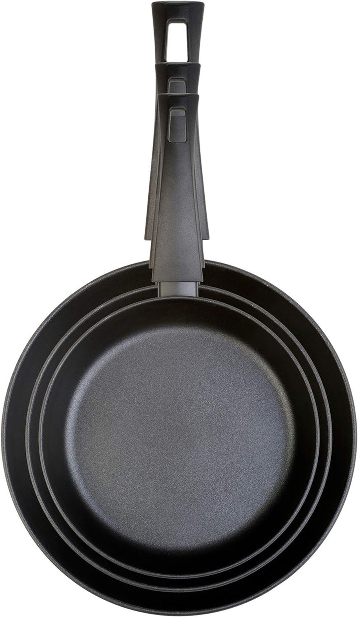 WECOOK Ecogreen Set mit 3 Pfannen 18-20-24 cm Aluminium, Induktion, umweltfreundliche Antihaftbeschi