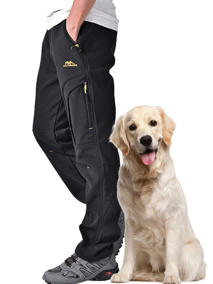 Herren Softshellhose Gefüttert Outdoorhose Wasserdicht Wanderhose Warm Skihose Snowboardhose Winddic