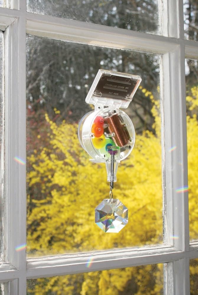 SOLARBETRIEBENER Regenbogen - Macher Zauber Projektor, Rainbow Maker mit Solarantrieb Single, Regenb