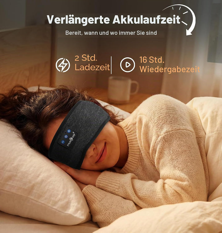 Schlafkopfhörer Bluetooth,Schlaf Kopfhörer Kabellose 5.2 Kopfhor Stirnband Schlafstirnband Sportskop