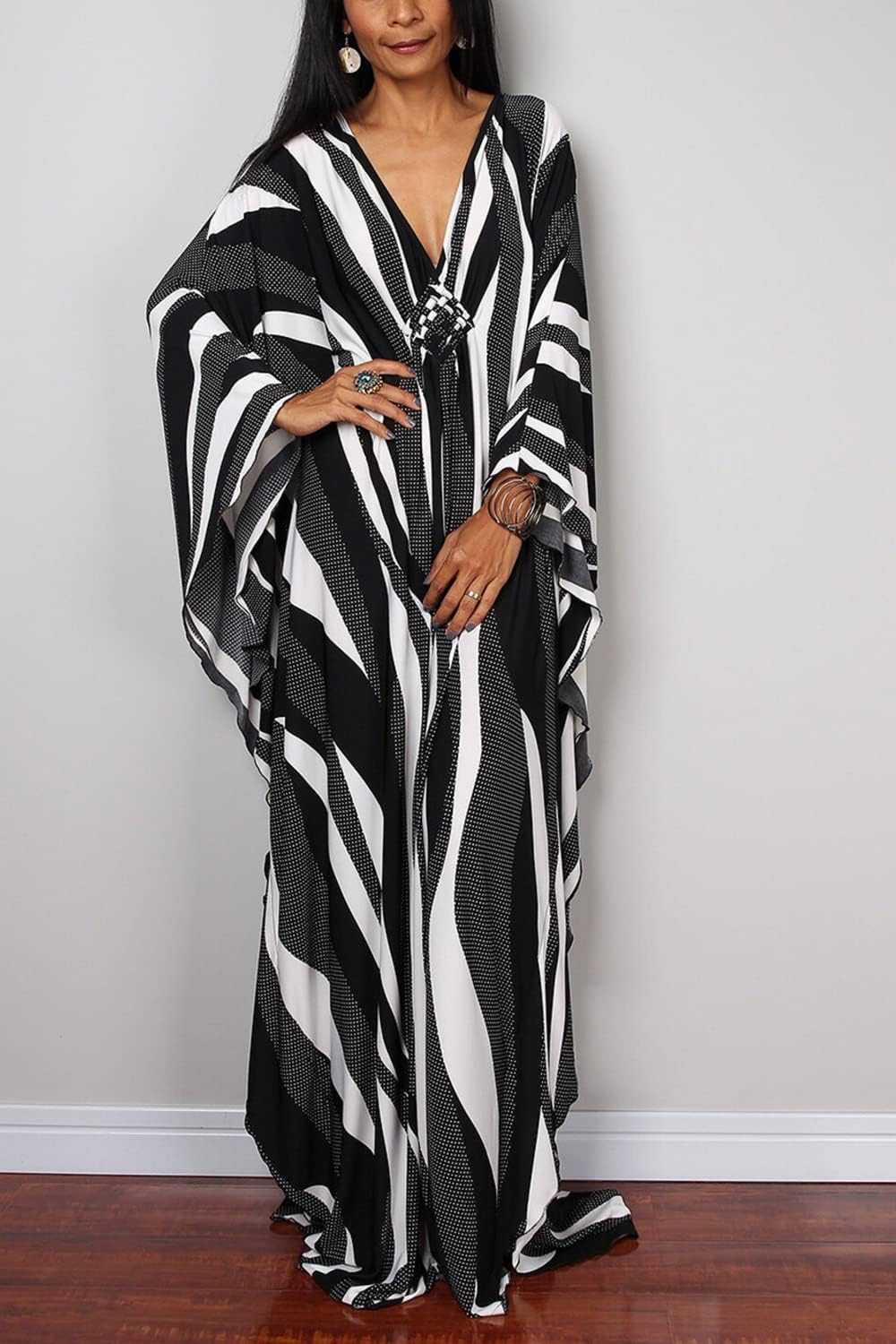 YouKD Frauen Sommer Lange Kaftan Maxi Bohemian Kleid Strand Vertuschungen Bikini Robe Loungewear One