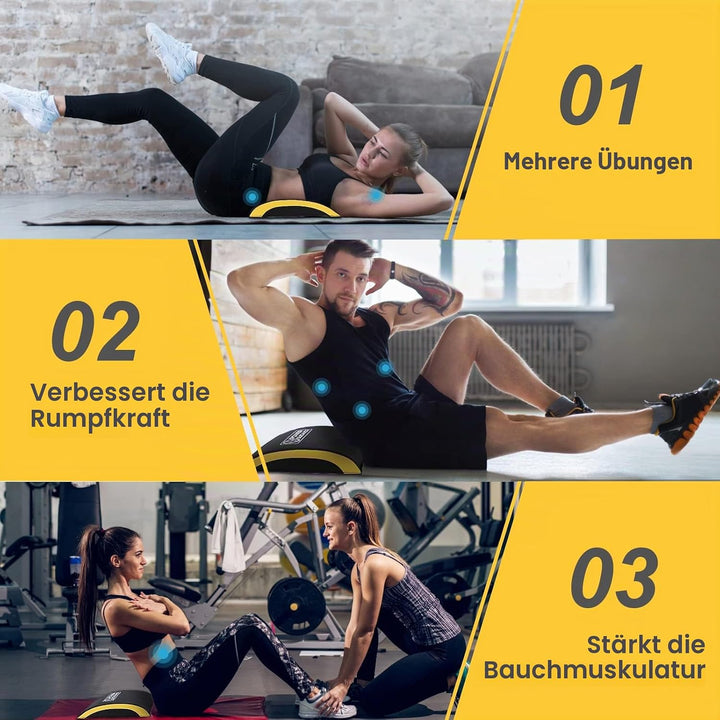 POWER GUIDANCE, Bauchmuskel-Matte，Ab Übung Matte Core Trainer，Sit-Up-Pad Bauch- und Rumpftrainer-Mat