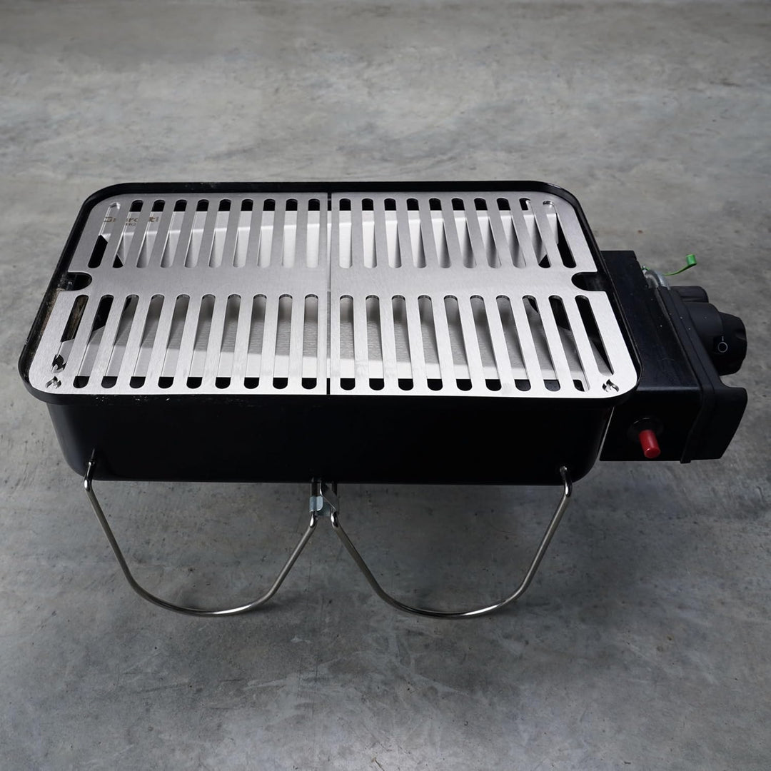 Grillrost.com Das Original Edelstahl INOX Grillroste für Weber Go-Anywhere | spülmaschinenfest - Set