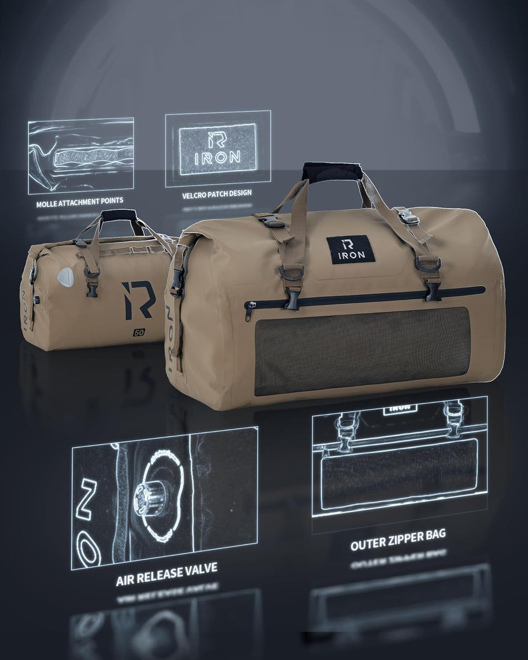 IRON JIA'S Motorradtasche Gepäckrolle Motorrad Hecktasche Satteltasche wasserdichte Motorrad Reiseta