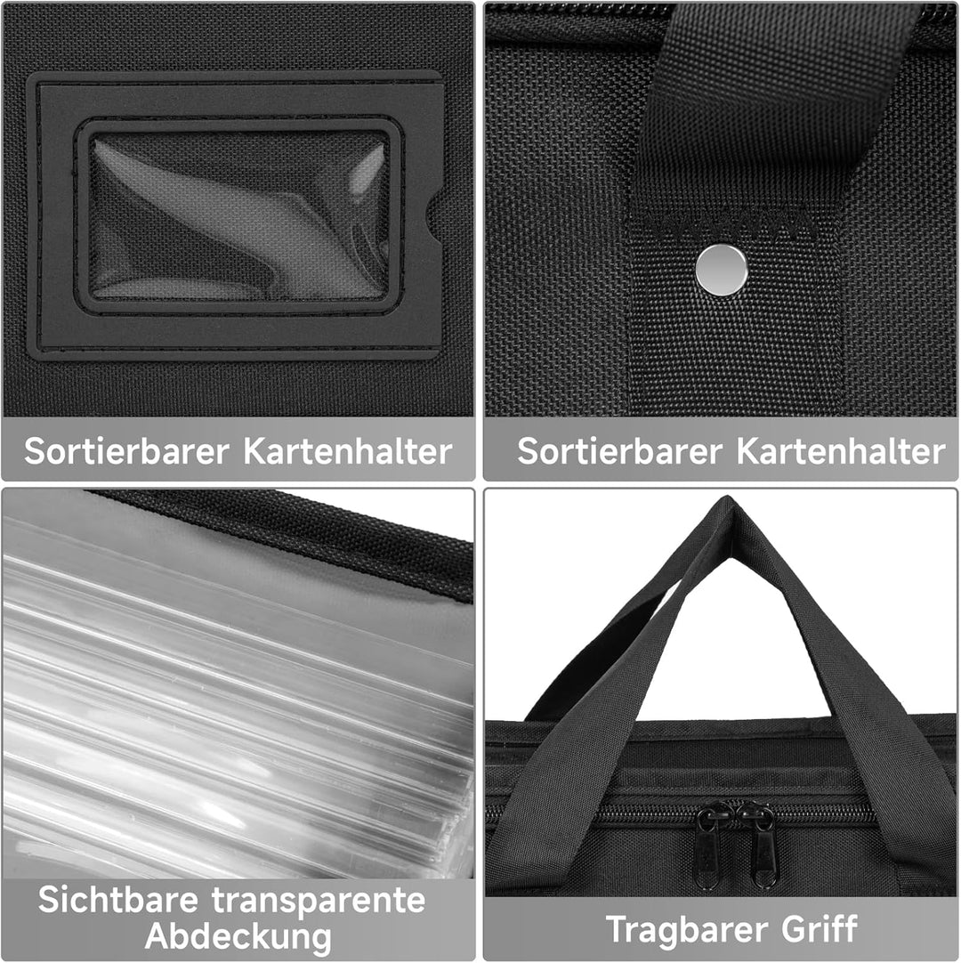 IPEB CD-Aufbewahrungsbox, 2 CD Boxes, CD-Aufbewahrungstasche (34 * 16 * 14cm), für Insgesamt 60-62 C