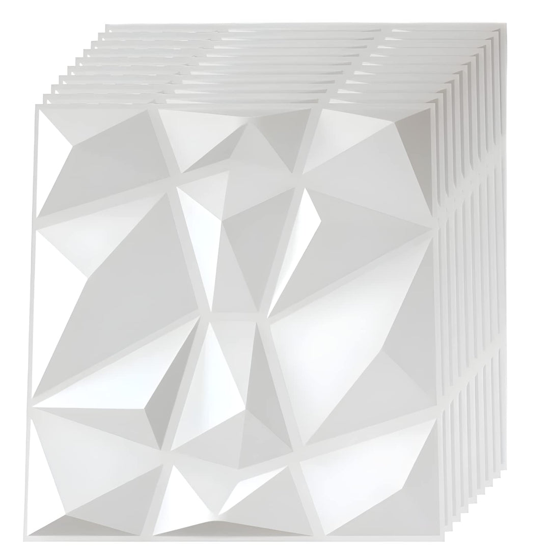 LeapBeast 3D Wandpaneele,Platten Paneele,POLYSTYROL MATERIAL 30 * 30cm Matt weiss, Dauerhaft, Nicht
