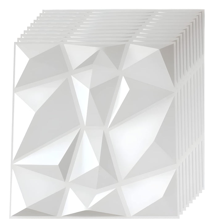 LeapBeast 3D Wandpaneele,Platten Paneele,POLYSTYROL MATERIAL 30 * 30cm Matt weiss, Dauerhaft, Nicht