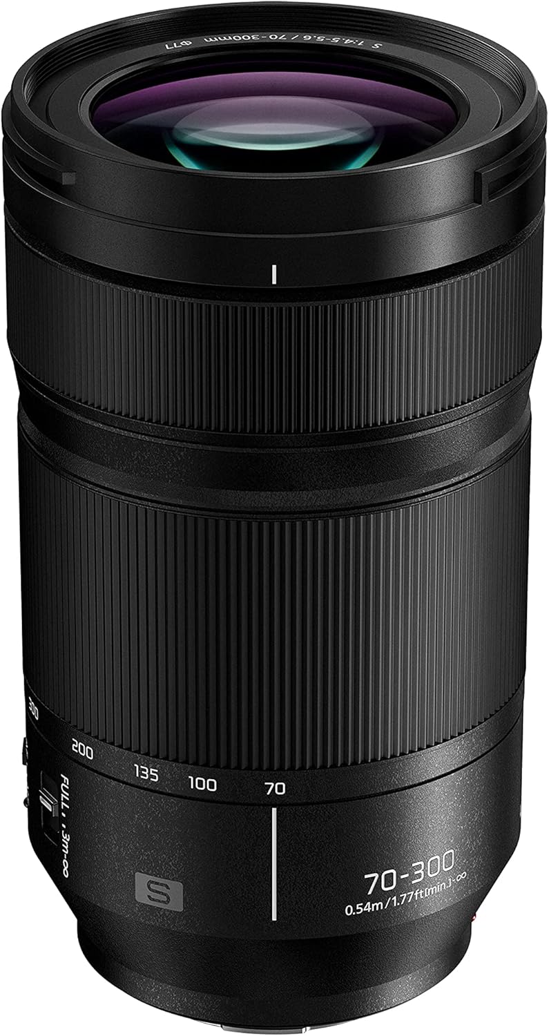 Panasonic S-R70300E LUMIX S Teleobjektiv (70-300mm, L-Mount Objektiv, F4.5-5.6, Makro, O.I.S., Filte