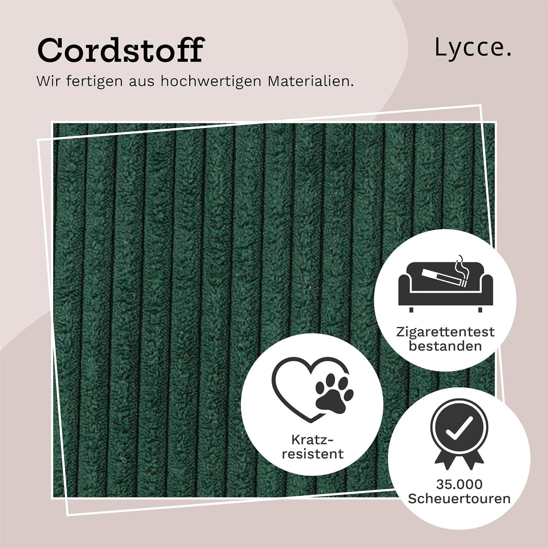 Lycce Kallax Box aus trendigem Cordstoff | Aufbewahrungskorb für Kallax Regal | Faltbox 33 x 33 x H3