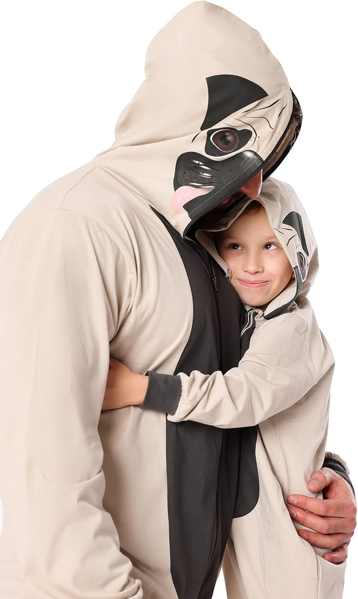 Ladeheid Herren Schlafanzug Zweiteiler aus Baumwolle Langarm Tier Kostüm Tiermotiv Verkleidung mit K