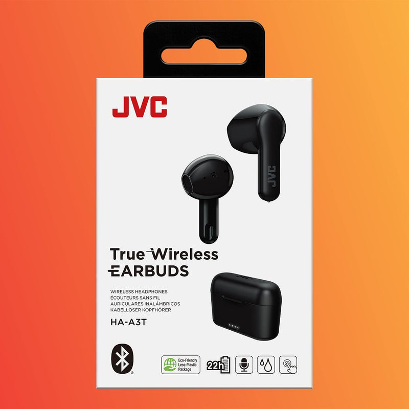 JVC Earbuds HA-A3T Headphones HAA-3TBU (Wireless IN-Ear Black) Schwarz, Schwarz