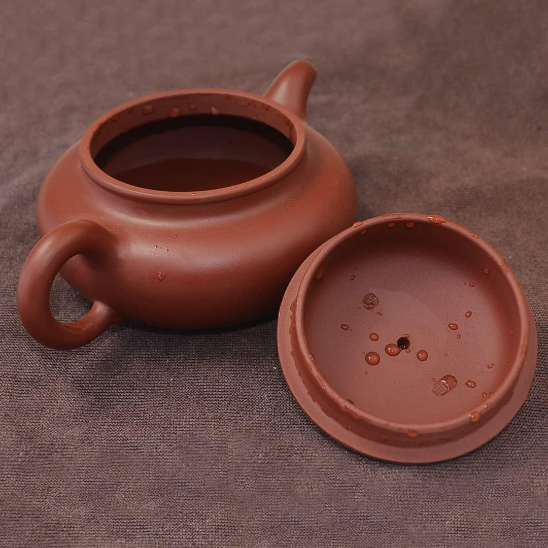 Yxhupot Zisha Classics Teekanne, 250 ml, chinesischer Yixing-Ton, Rot, Rot, Rot