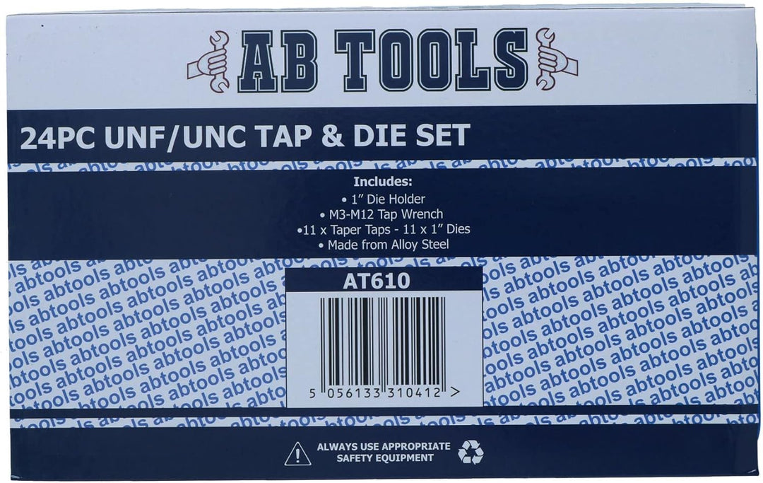 Unc / Unf Imperial Spiel tarauds und Branchen SAE 1/8" - 1/2" 24pcs von Bergen AT610