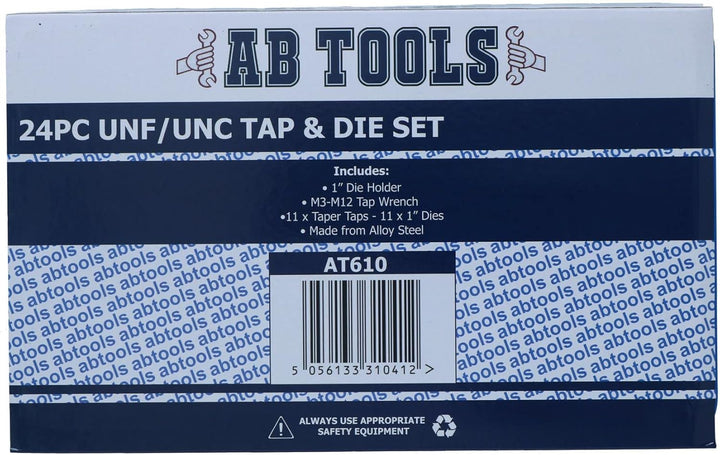 Unc / Unf Imperial Spiel tarauds und Branchen SAE 1/8" - 1/2" 24pcs von Bergen AT610