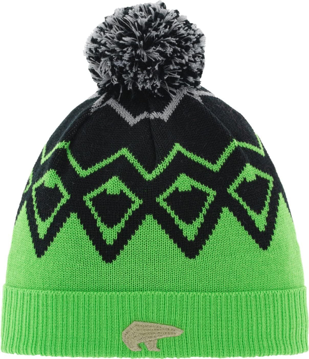 Eisbär Mützen/Hüte/Caps Damen Ziggy OS Pompon MÜ light green-schwarz-hellgrau