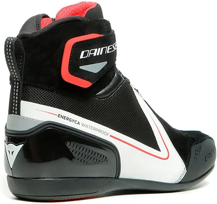 Dainese Herren Energyca D-wp Schuhe Shoes 46 EU Black White Lava Red, 46 EU Black White Lava Red