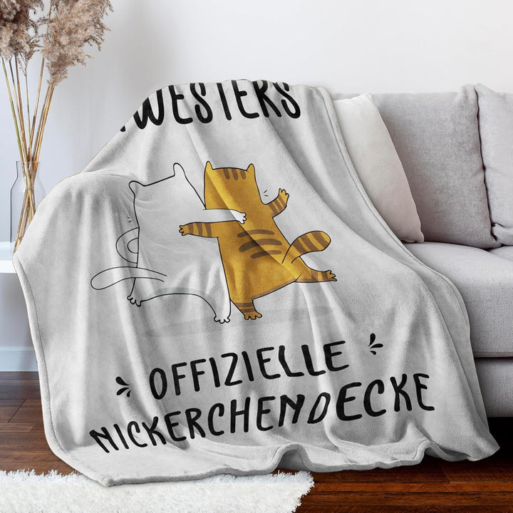 Juratar An Meine Schwester, Personalisierte Decke Geschenke für Schwester, Geschenk Schwester Geburt