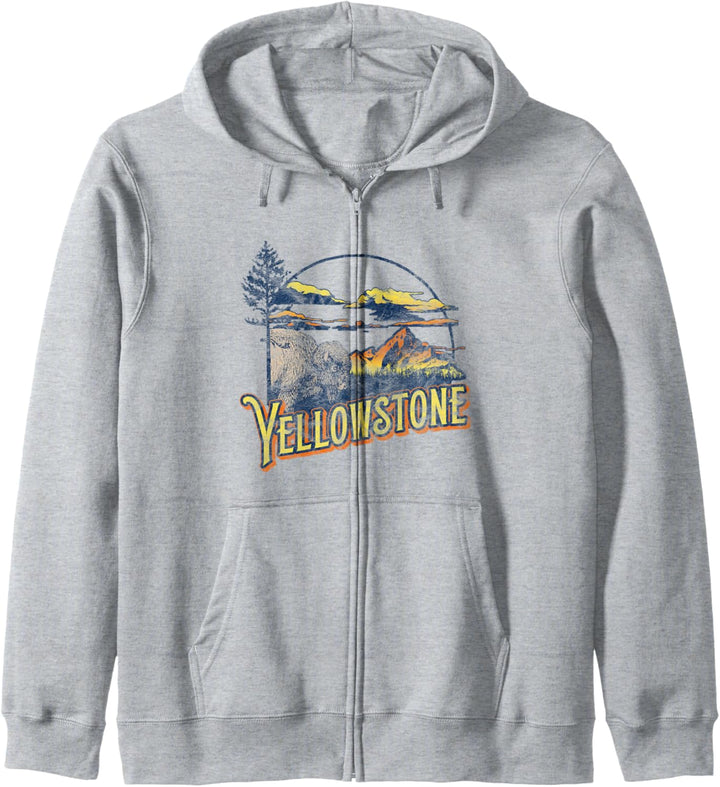 Vintage Yellowstone National Park Retro 80's Style Graphic Kapuzenjacke