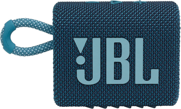 JBL GO 3 kleine Bluetooth Box in Blau – Wasserfester, tragbarer Lautsprecher für unterwegs – Bis zu