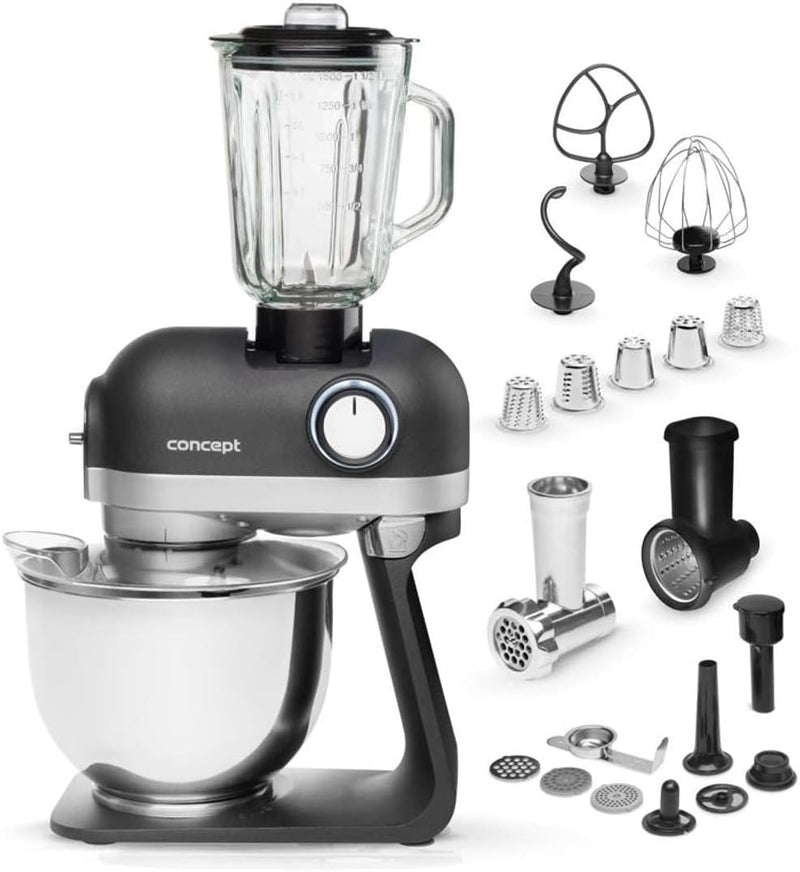 CONCEPT Hausgeräte RM7000 Planetenrührgerät ELMENT,1200 W, graphitgrau