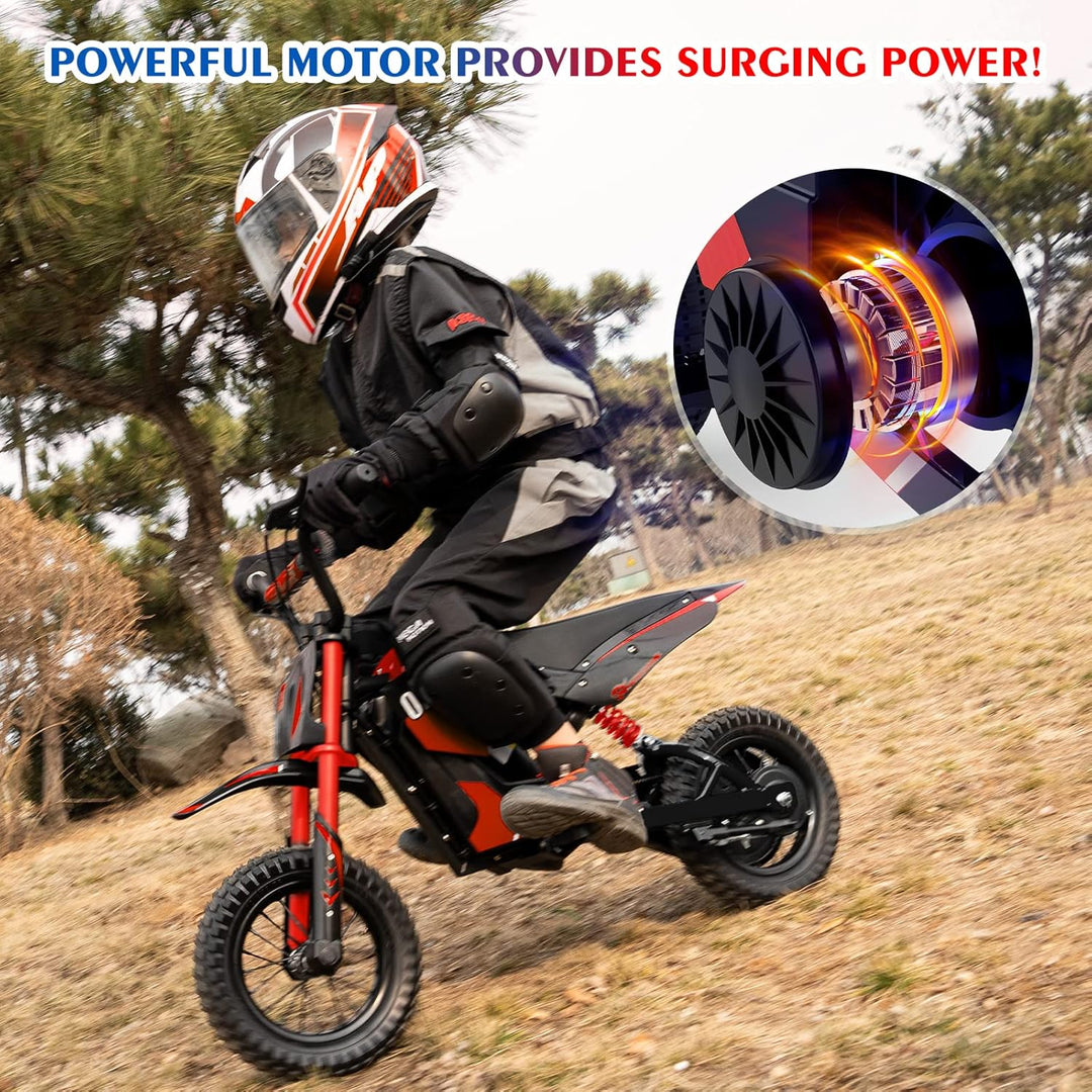 EVERCROSS EV12M Elektro Motorrad Kinder, Elektromotorrad mit 300W Motor, 3 Geschwindigkeitsmodus, 15