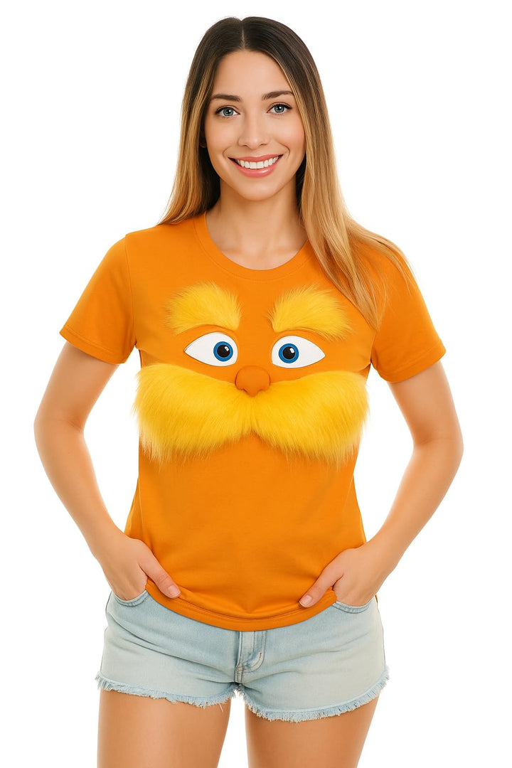ComfyCamper Orange Schnurrbart Shirt für Kinder, Mädchen, Jungen, Erwachsene, Männer und Frauen Wome