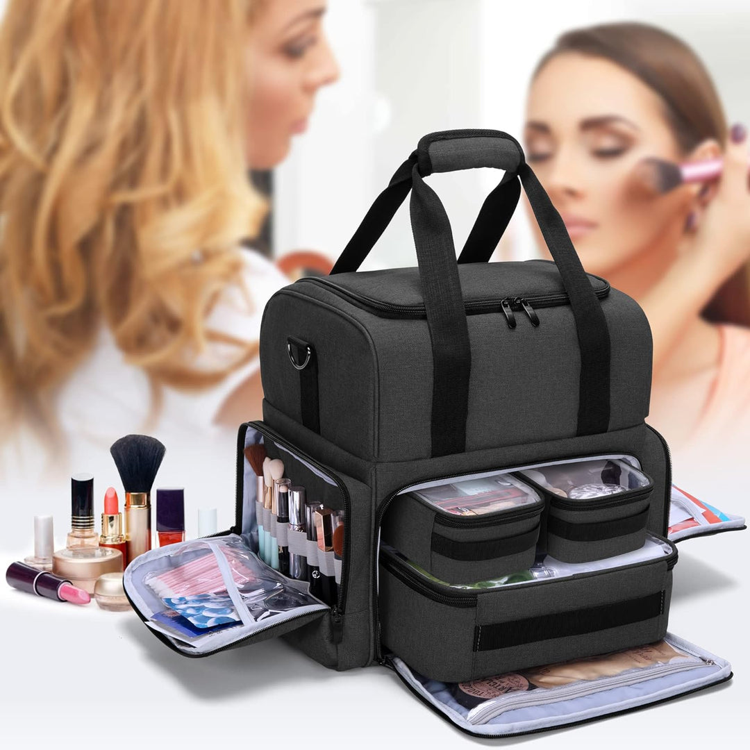 BAFASO Kosmetik Organizer Tasche, Make Up Tasche für Damen, Kulturtasche mit Grosser Kapazität, Kosm