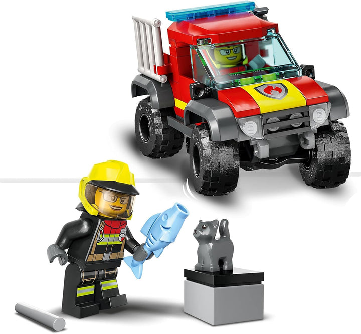 LEGO 60393 City Feuerwehr-Pickup Set, Feuerwehr-Spielzeugauto Mit Feuerwehr-Einsatzkraft Für Kinder