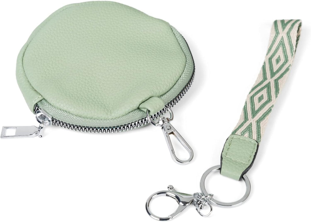 styleBREAKER Damen Halbmond Crossbody Schultertaschen Set 3-Teilig, Schultergurt mit Muster, Schlüss