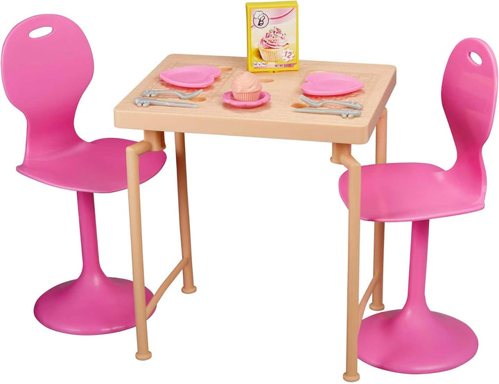 Barbie-Schwestern Backspielset mit Barbie-Puppe & Chelsea-Puppe, Küchenutensilien, Geschirr und über