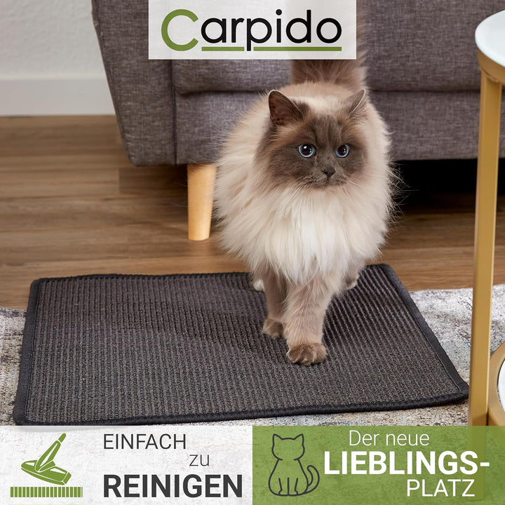 Kratzmatte für Katzen - Fussmatte Sisal Kratzteppich - natürliche Sisalmatte robust - Vorleger aus 1