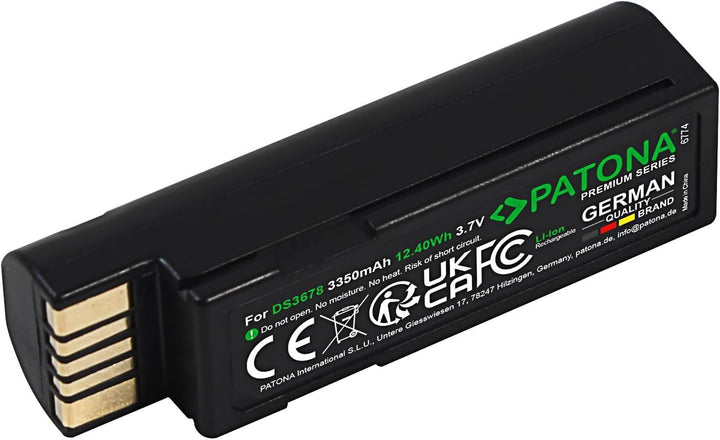 PATONA Premium Akku für Zebra EVM, DS3600, DS3678, LI3600, LI3678, LS3600, LS3678 | Ersatz für Zebra