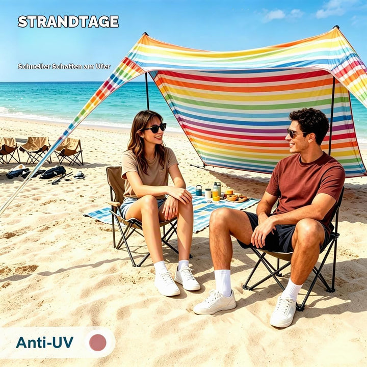 Strand Schatten Zelt Markise Strand Sonnencreme wasserdichte leichte Blockierung und elastische Sonn