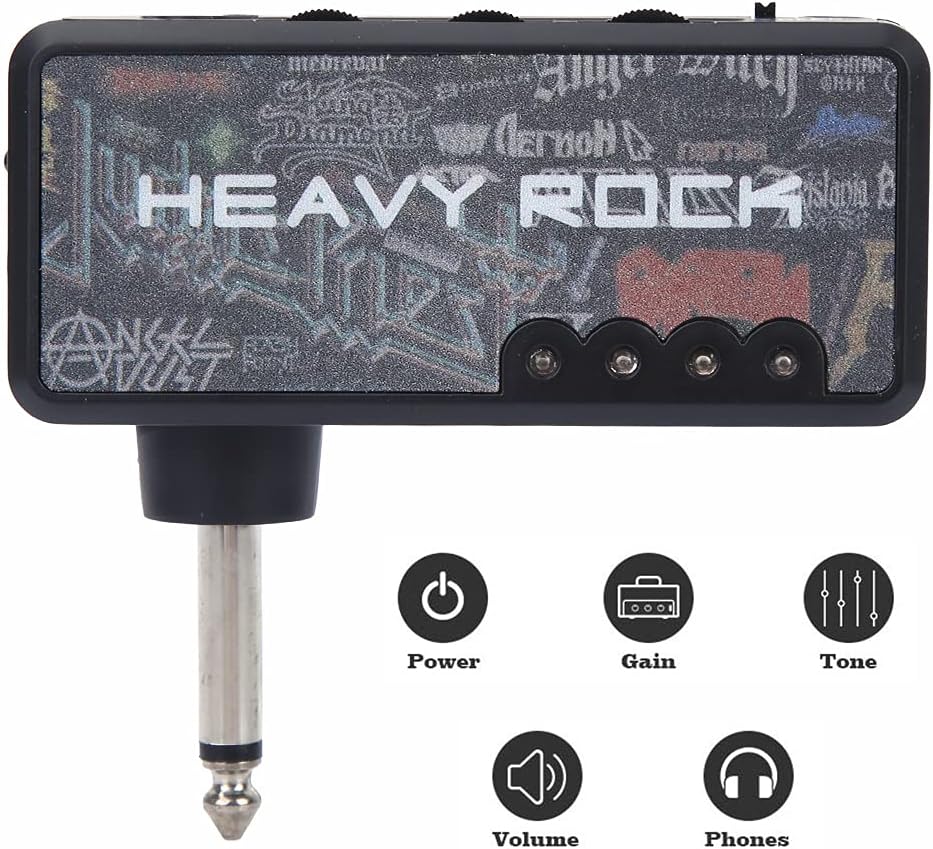 Gitarren-Kopfhörerverstärker, Tragbarer Gitarrenverstärker, Mini-Plug-Gitarrenverstärker, Wiederaufl