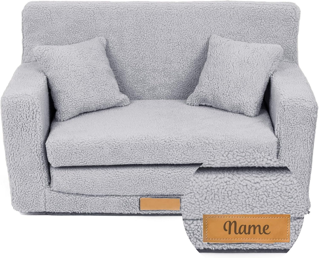 Flumi Personalisierte Kindercouch Kinder Sessel Sofa Schlafsofa jugendzimmer mit Gravur KINDERNAME S