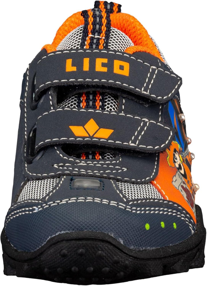Lico Jungen Pirate V Blinky Sneaker 22 EU Marine Orange, 22 EU Marine Orange