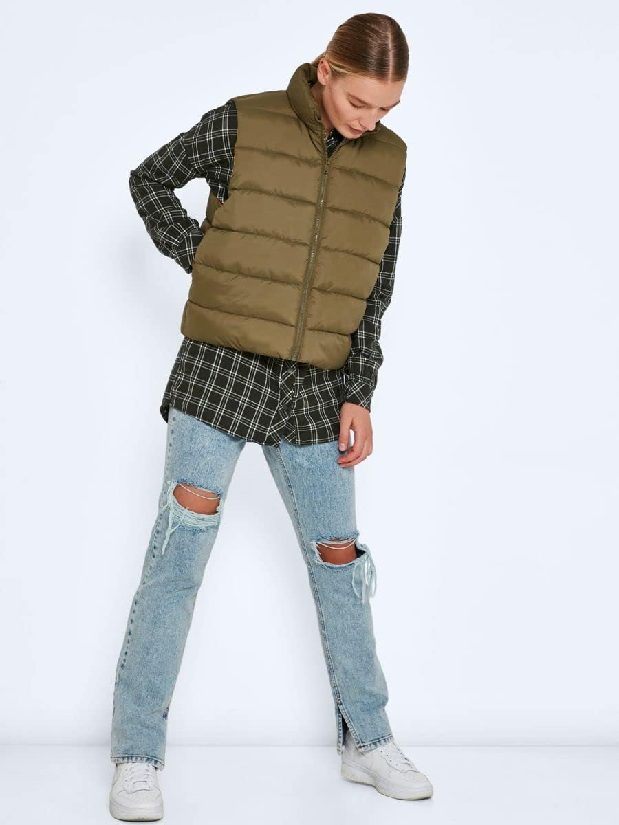 Noisy may Damen Nmmarcus Vest Bg Noos Weste XS Burnt Olive/Detail:radiant Yellow Lining, XS Burnt Ol