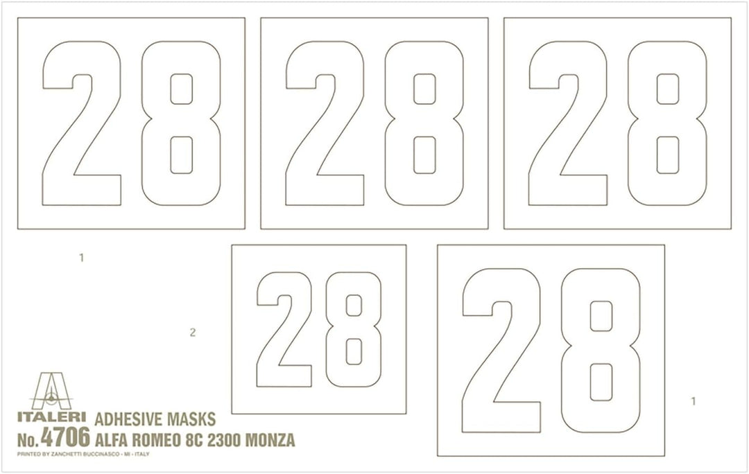 Italeri IT4706 510004706 0.05 Alfa Romeo 8C 2300 Monza Nuvolari-Modellbau, Bausatz, Standmodellbau,