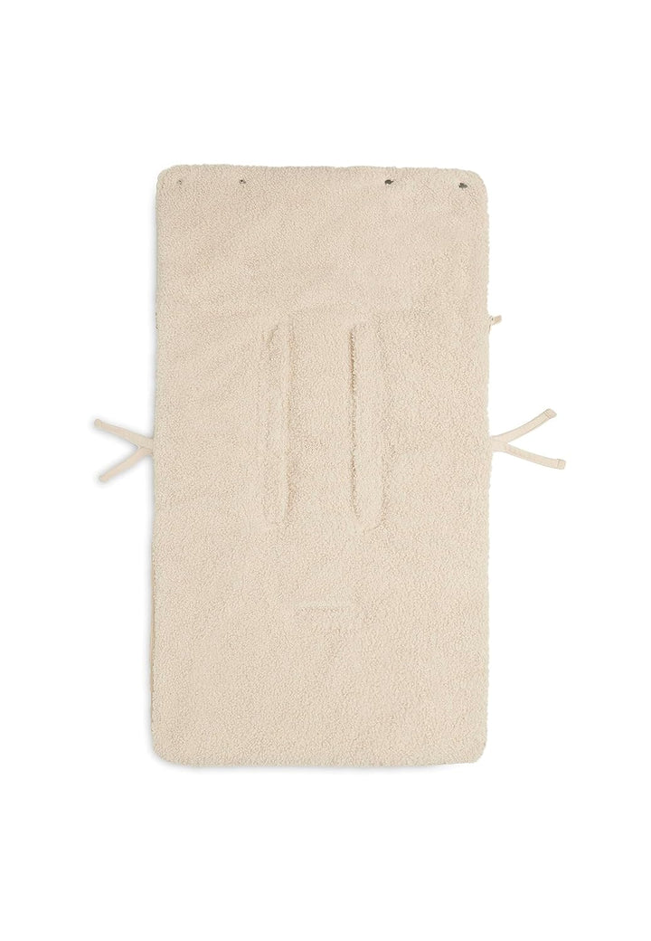 Jollein Fusssack Boucle Naturel - Teddy - Für Babyschale Kinderautositz Gruppe 0+ und Kinderwagen -