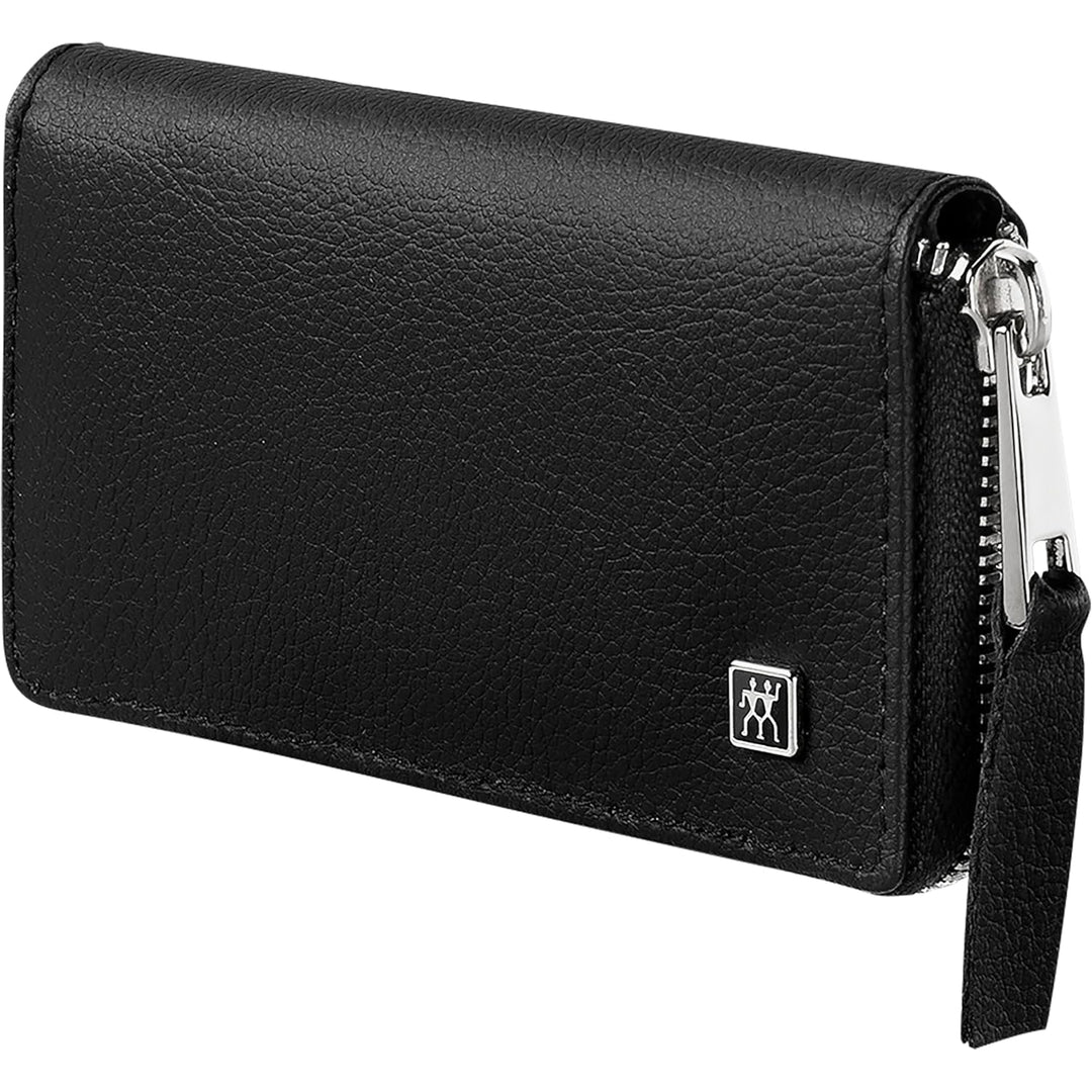 ZWILLING Maniküre Pediküre Set 3tlg., Kompakt-Nagelknipser, veganes Apfelleder-Etui, schwarz Nagelkn