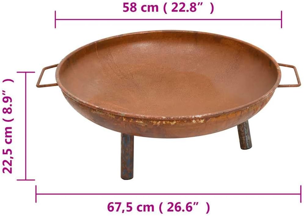 vidaXL Feuerschale Feuerstelle Garten Terrasse Kamin Feuer Lagerfeuer Feuerkorb Gartenfeuer Terrasse