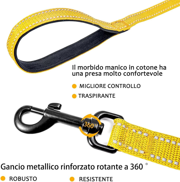 COMSLE Schleppleine für Hunde, 3m / 5m / 10m / 15m / 20m Robuste Lange Hundeleine Reflektierend Trai