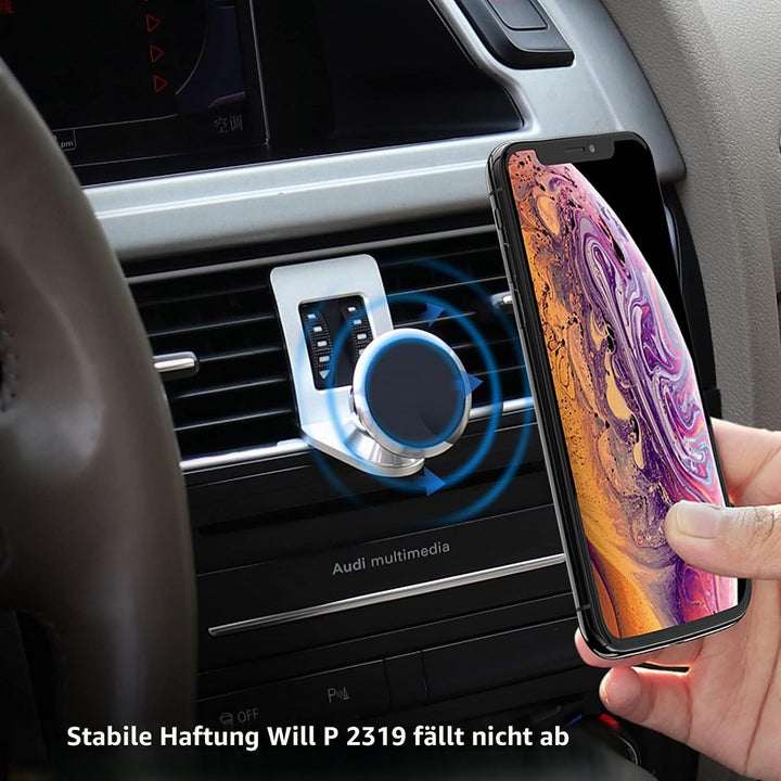 Cookiss Magnet Handyhalterung kompatibel Audi A4 B8 mit Audi A5 8T Sportback geeignet für Smartphone