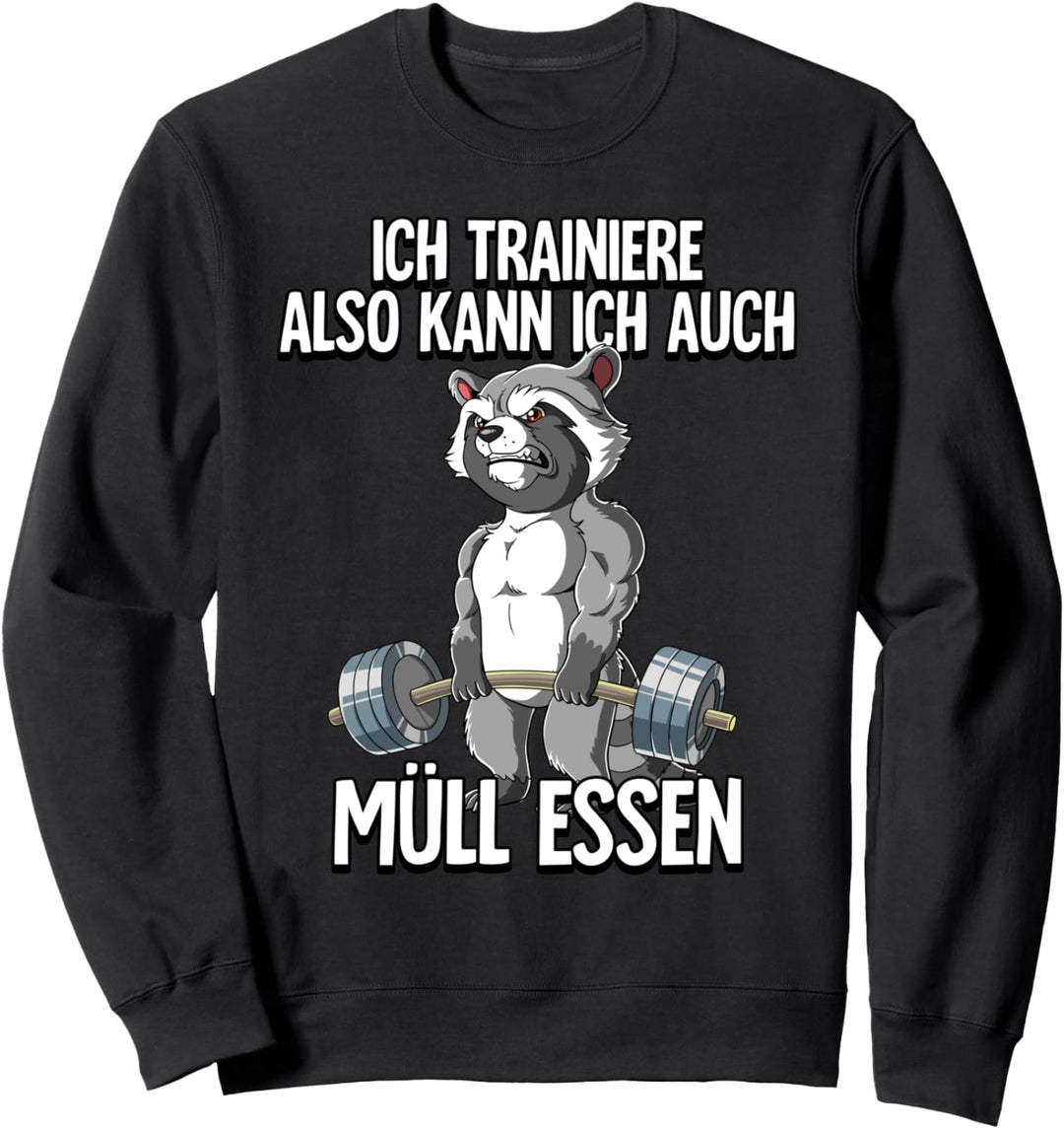 Waschbär Bodybuilding Fitness Gym Sweatshirt