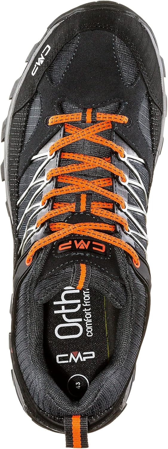 CMP Herren Rigel Low Shoe Wp Trekking-& Wanderhalbschuhe 41 EU Antracite Flash Orange Orange, 41 EU