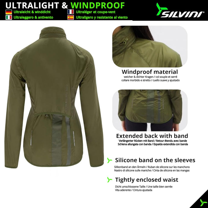 SILVINI GELA Ultraleicht Windbreaker für Damen Windjacke Damen Leicht Fahrradjacke Damen Winddicht D