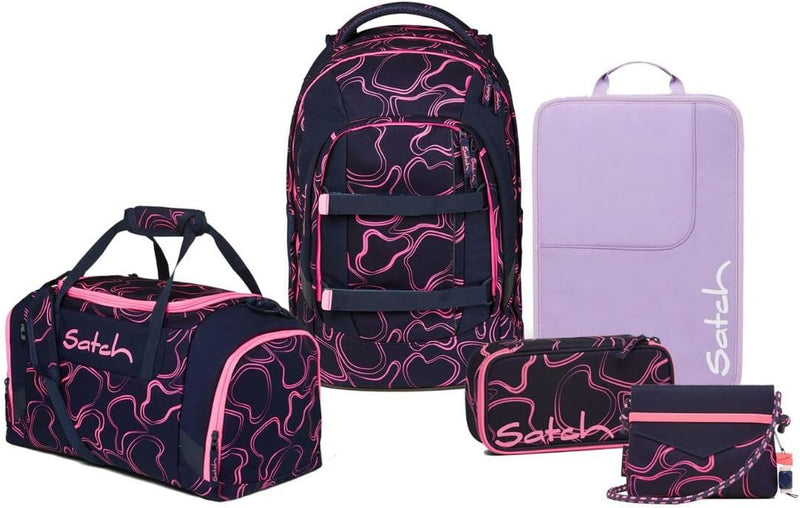 satch Pack Schulrucksack Set 5tlg. Beauty & The School Edition Pink Supreme