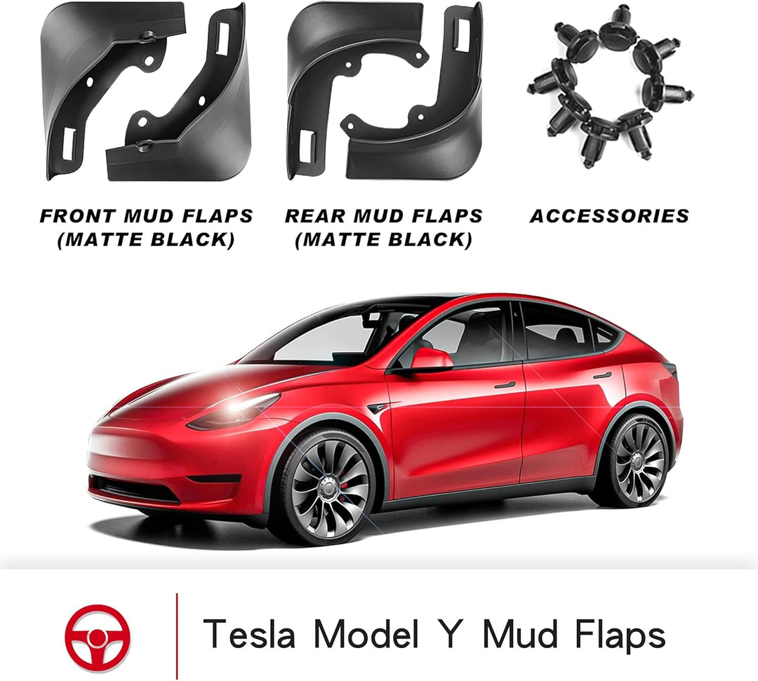 Schmutzfänger für Tesla Model Y, Spritzschutz, kein Bohren, Tesla Model Y Zubehör 2020–2023, Model Y