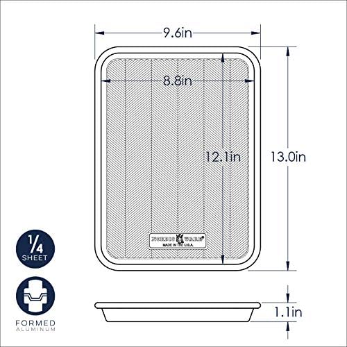 Nordic Ware Prism Quarter Sheet, 2-Pack,Aluminum Quarter Sheet 2-er Packung, Quarter Sheet 2-er Pack